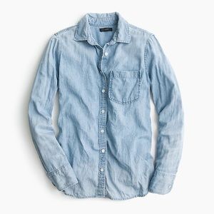 J Crew Petite Chambray Shirt - 0P